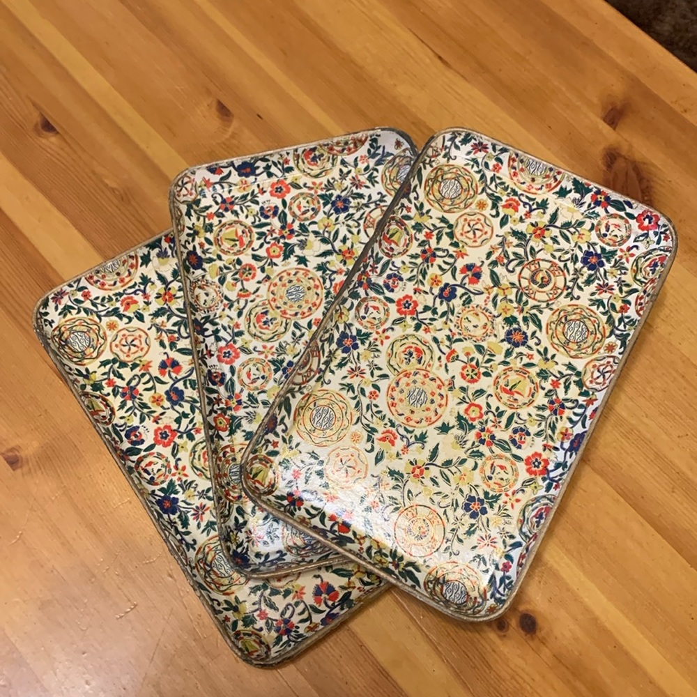 Vintage Barware Alfred Knobler papermache coasters, rare estate sale fin…